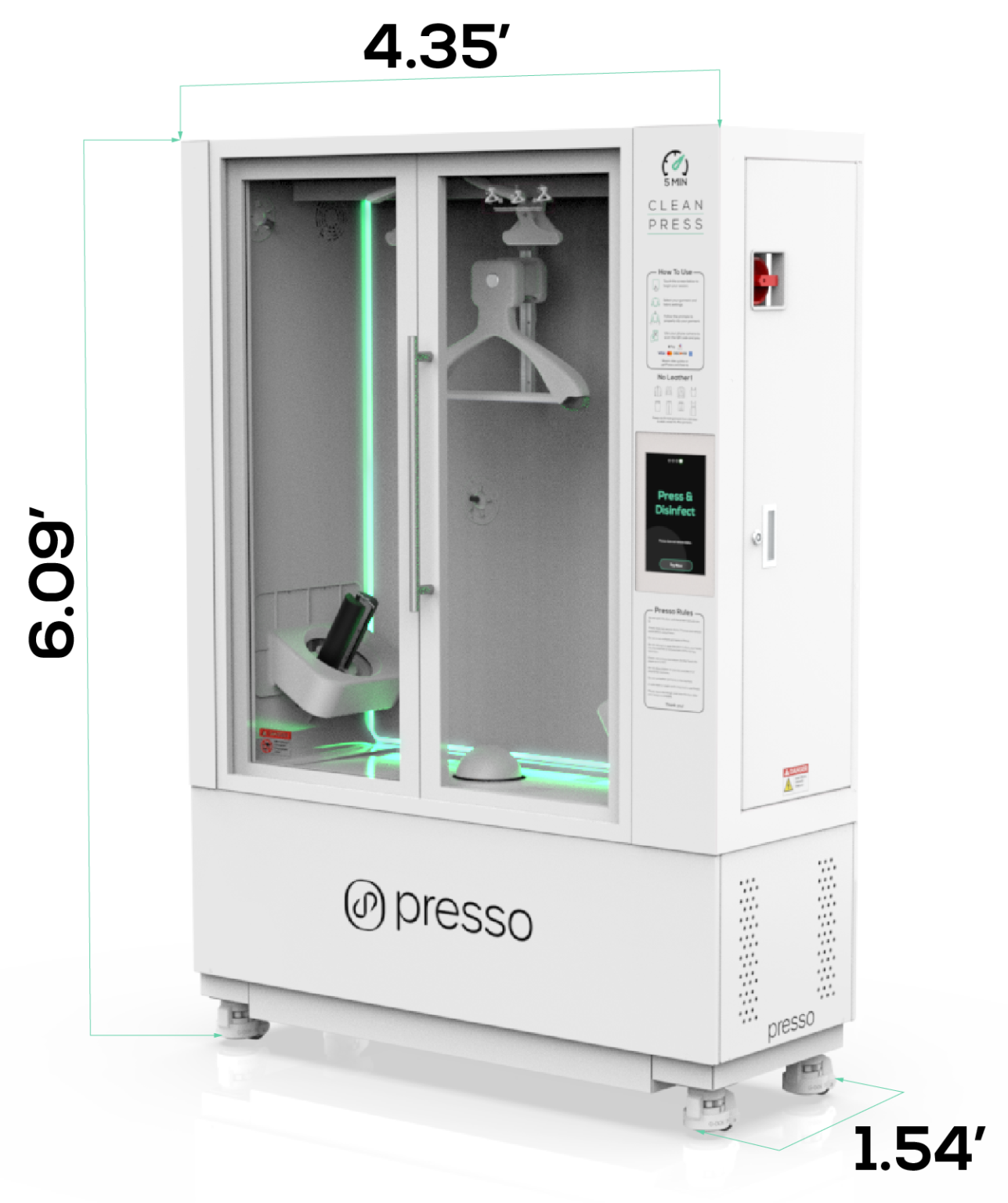 Presso Machine Dimensions